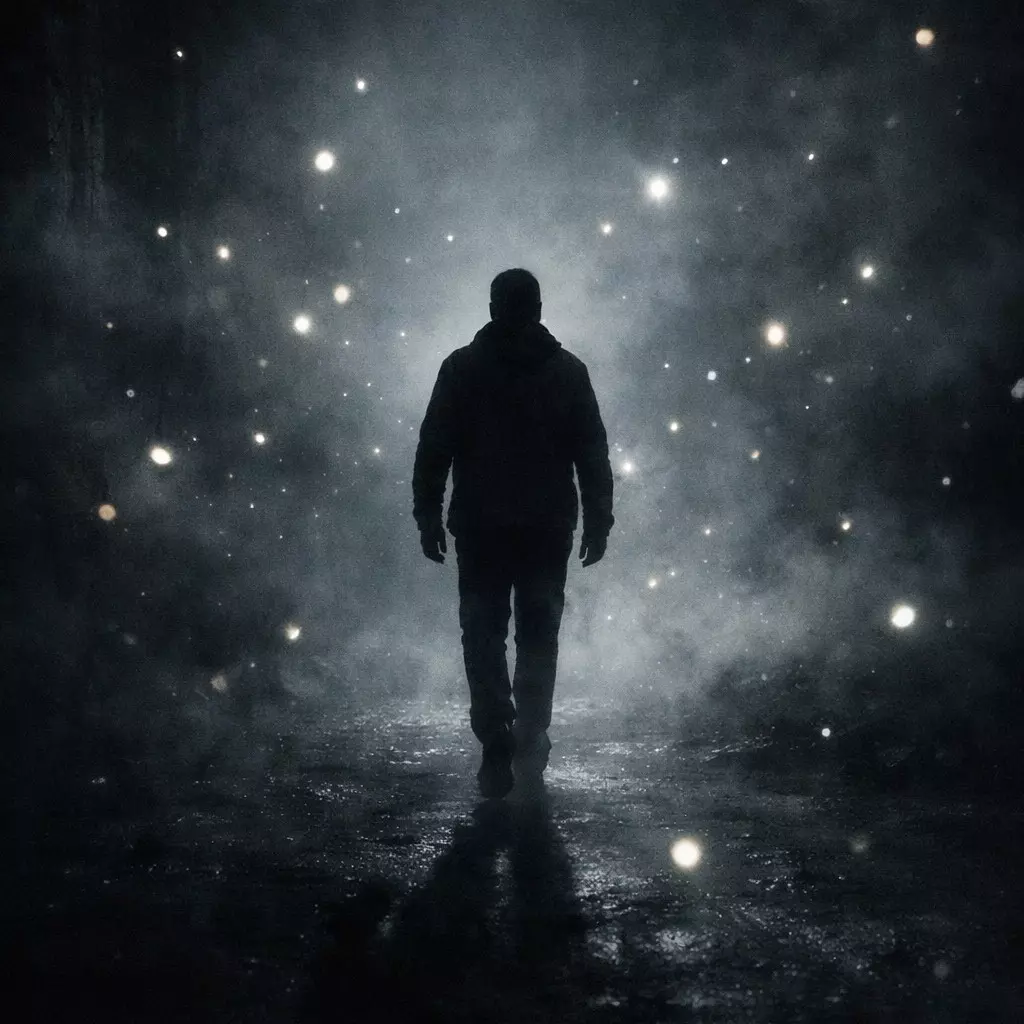 Walking alone into darkness