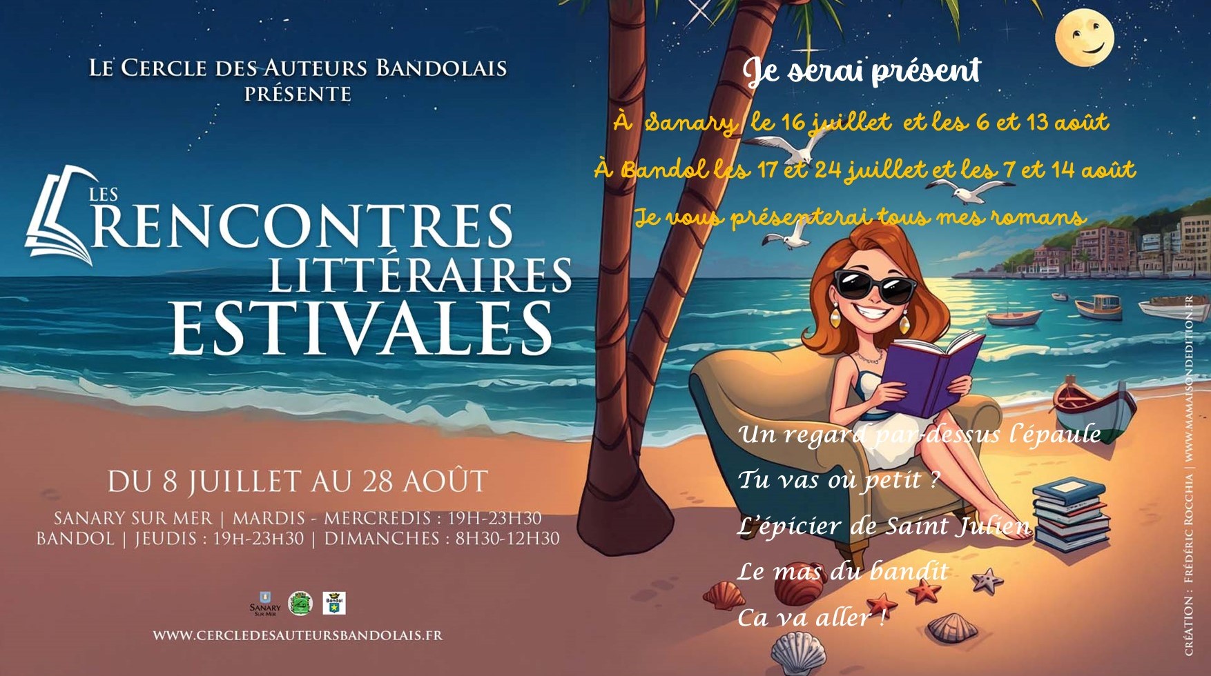 Jean-Pierre BOURGUET VOUS INVITE AUX rencontres littéraires estivales