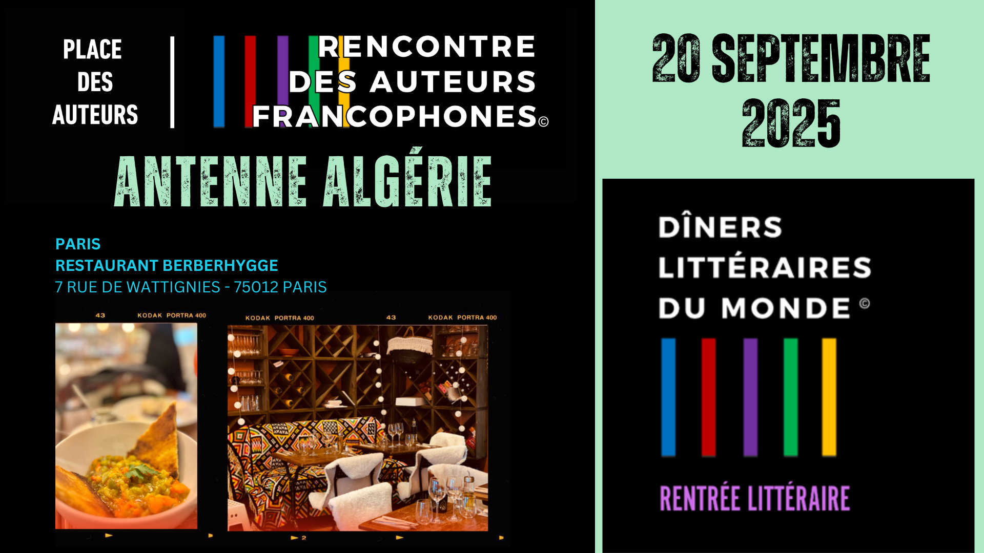 Dîner Littéraire Francophone – Algérie à Paris