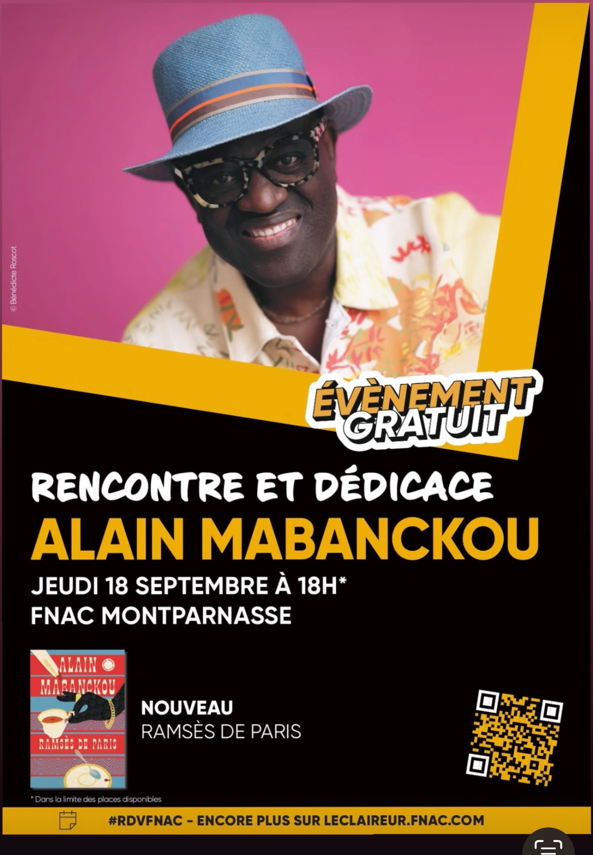 Rencontre et dédicace avec Alain Mabanckou