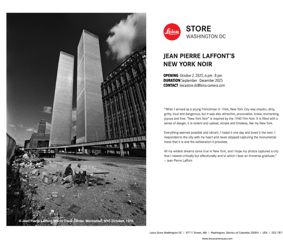 Ouverture exposition Jean-Pierre Laffont à la Galerie Leica