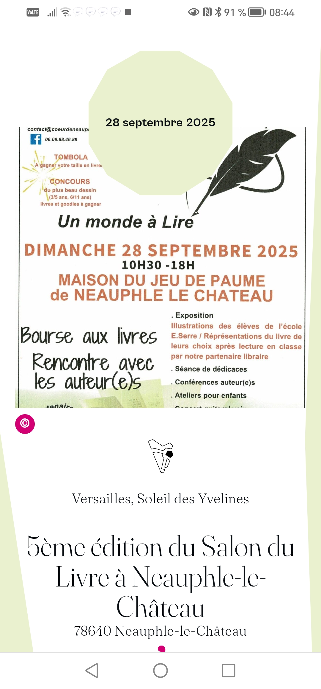 Salon du livre de Neauphle le château avec anne hubert, Manuel Verlange et Fébronie Tsassis présentés par yasmina bouko