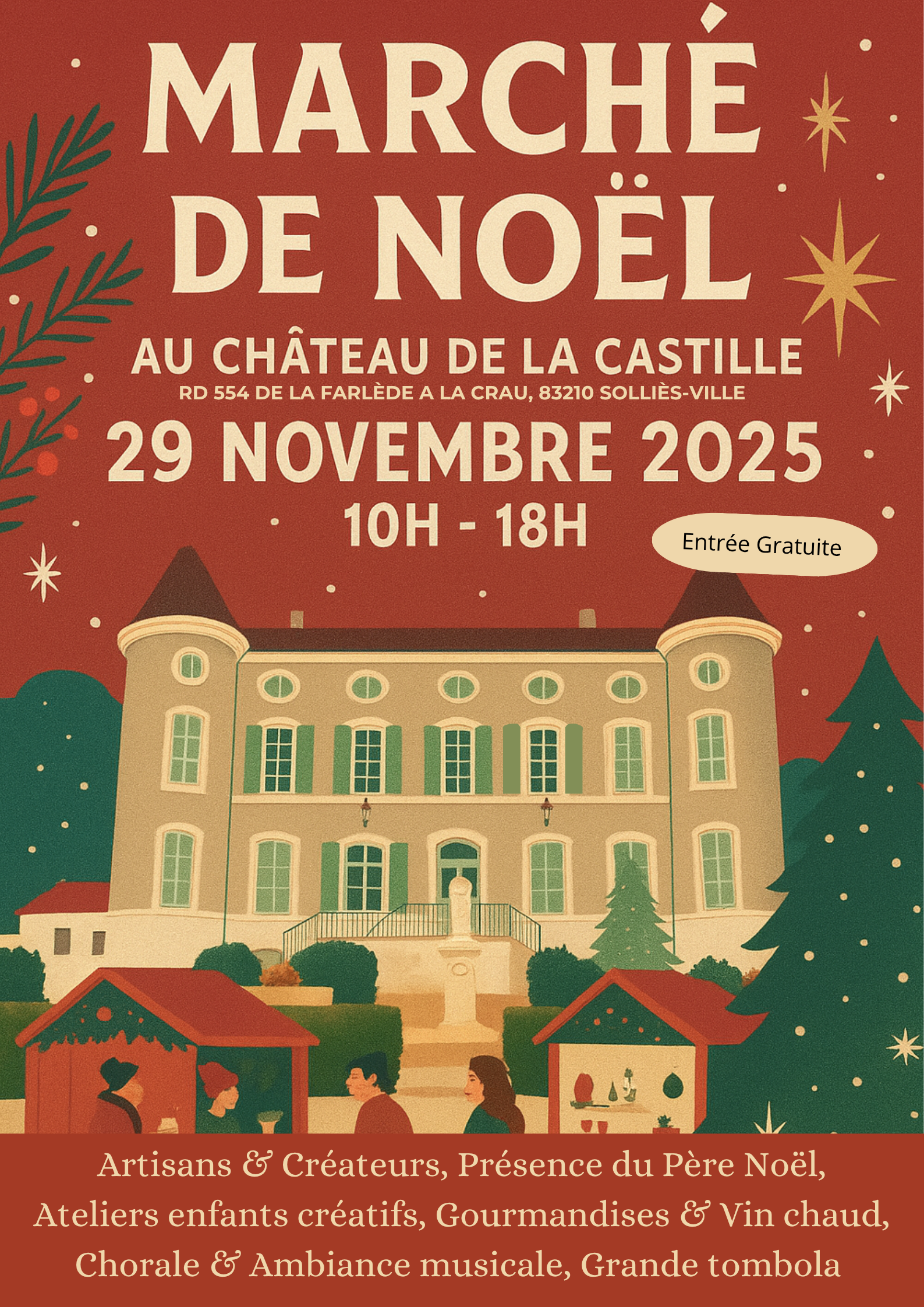 Brigitte Mascaro au Marché de Noël au Château de la Castille