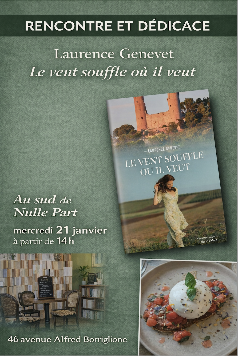 Laurence Genevet Dédicace “Le vent souffle où il veut”