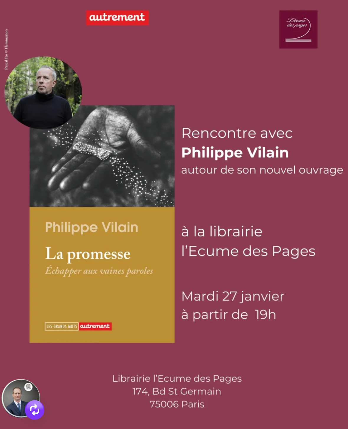 Philippe Vilain présente son dernier ouvrage