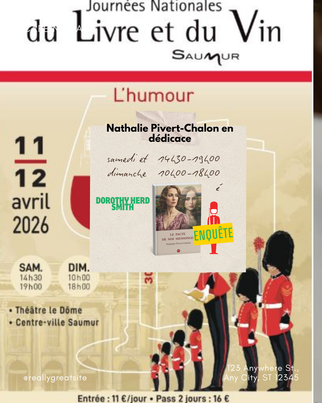 Nathalie Pivert Chalon au Salon Du Livre et du Vin de Saumur