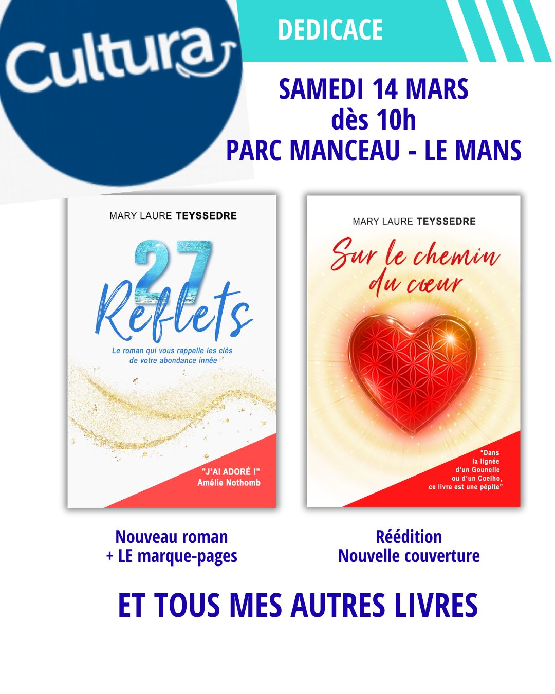 Mary Laure Teyssedre en Dédicace – Cultura Le Mans