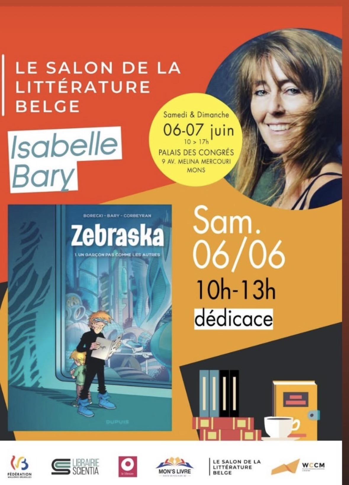 Isabelle Bary au salon du livre belge
