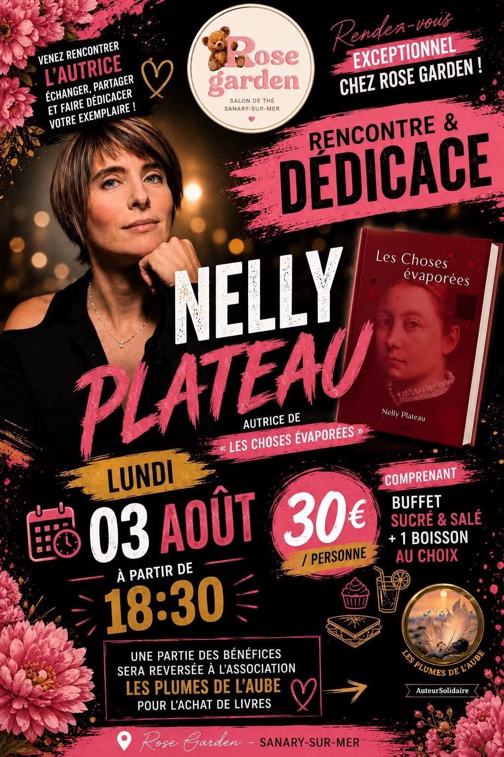 Apéritif Littéraire et dédicaces avec Nelly PLATEAU