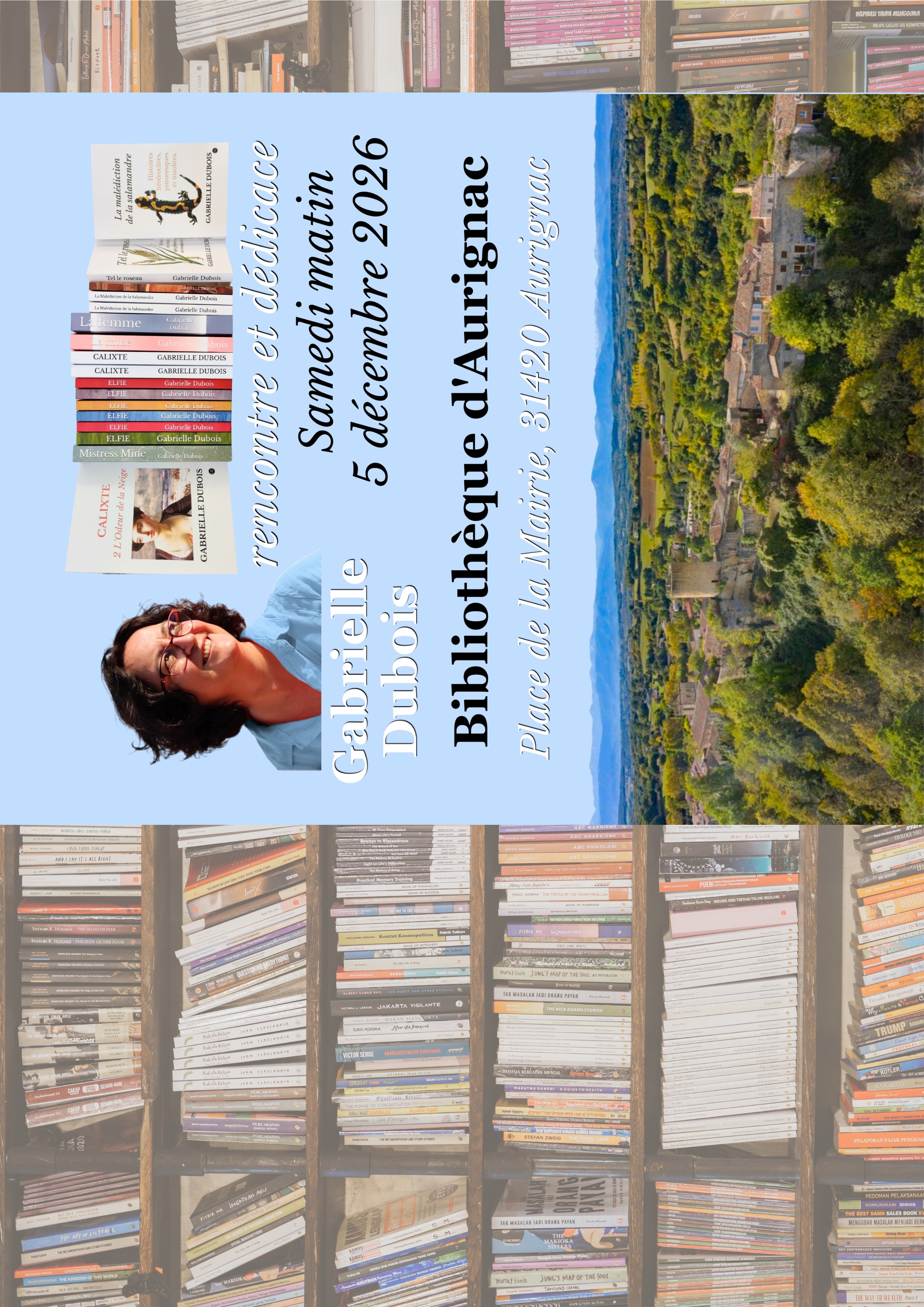 Gabrielle Dubois en Dédicace à la bibliothèque d’Aurignac